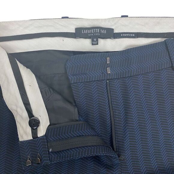 Lafayette 148 NY Downtown Chevron textured Trouser size 12 - Picture 5 of 7